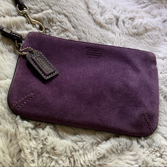 Coach Suede Wristlet - Picture 1 of 6